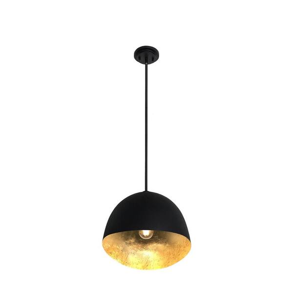 George Kovacs Eclos 1-Light Black with Gold Leaf Inside