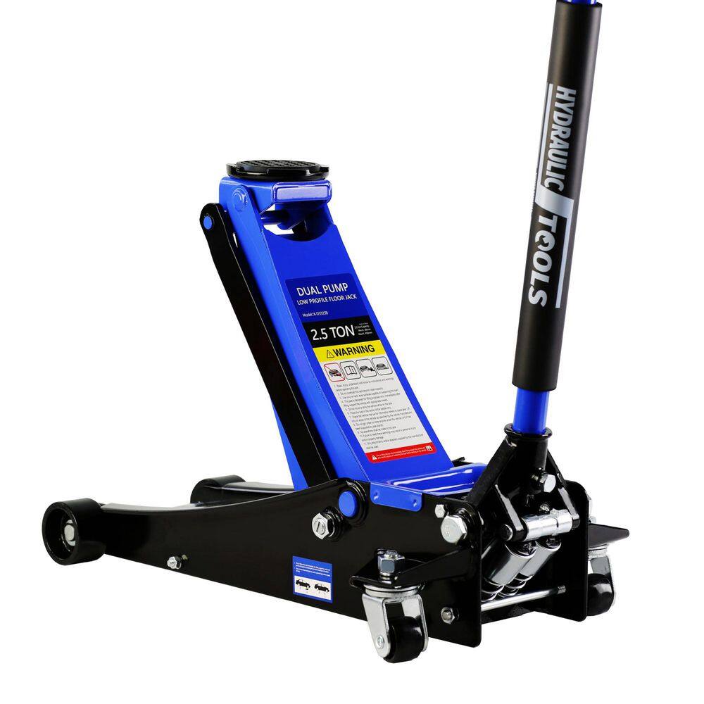 2.5-Ton Steel Low Profile Floor Mounted Blue Jack, 3.5 ft. - 19.5 ft. Lift Height with Dual Piston Quick Lift Pump price history on PriceWatchPro