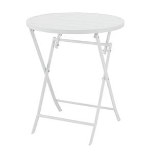 white foldable side table