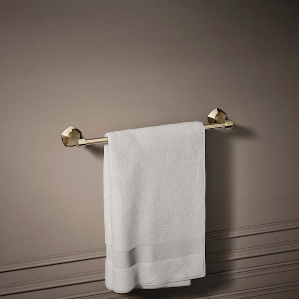 Occasion 18 in. Wall Mounted Towel Bar in Vibrant French Gold