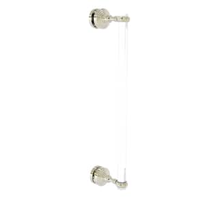 Pacific Grove Collection 18 Inch Single Side Shower Door Pull with Twisted Accents in Polished Nickel