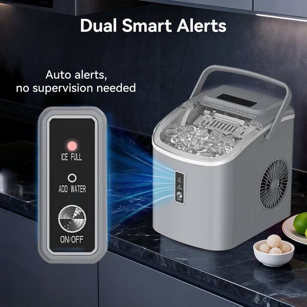 ICEです 9.4 in. 26.5lb/24H Bullet Ice Countertop Portable Ice Maker in
