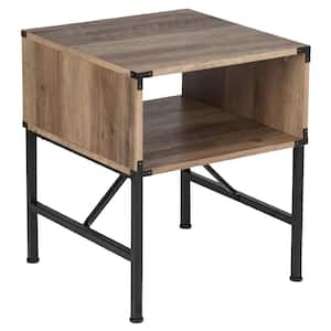 Cambridge 18.5 in. Black Square Wood End Table (Set of 2)