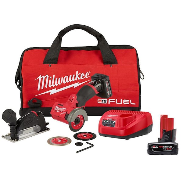 Milwaukee M12 FUEL 12V 3 in. Lithium-Ion Brushless Cordless Cut Off Saw Kit with 6.0Ah Battery