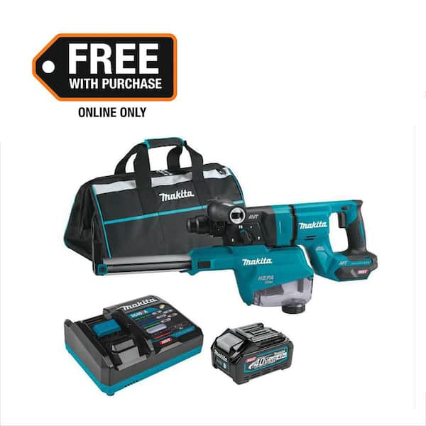 40V max XGT Brushless Cordless 1-1/8 in. Rotary Hammer (D-Handle) Kit w/Dust Extractor, AFT, AWS Capable (4.0Ah)