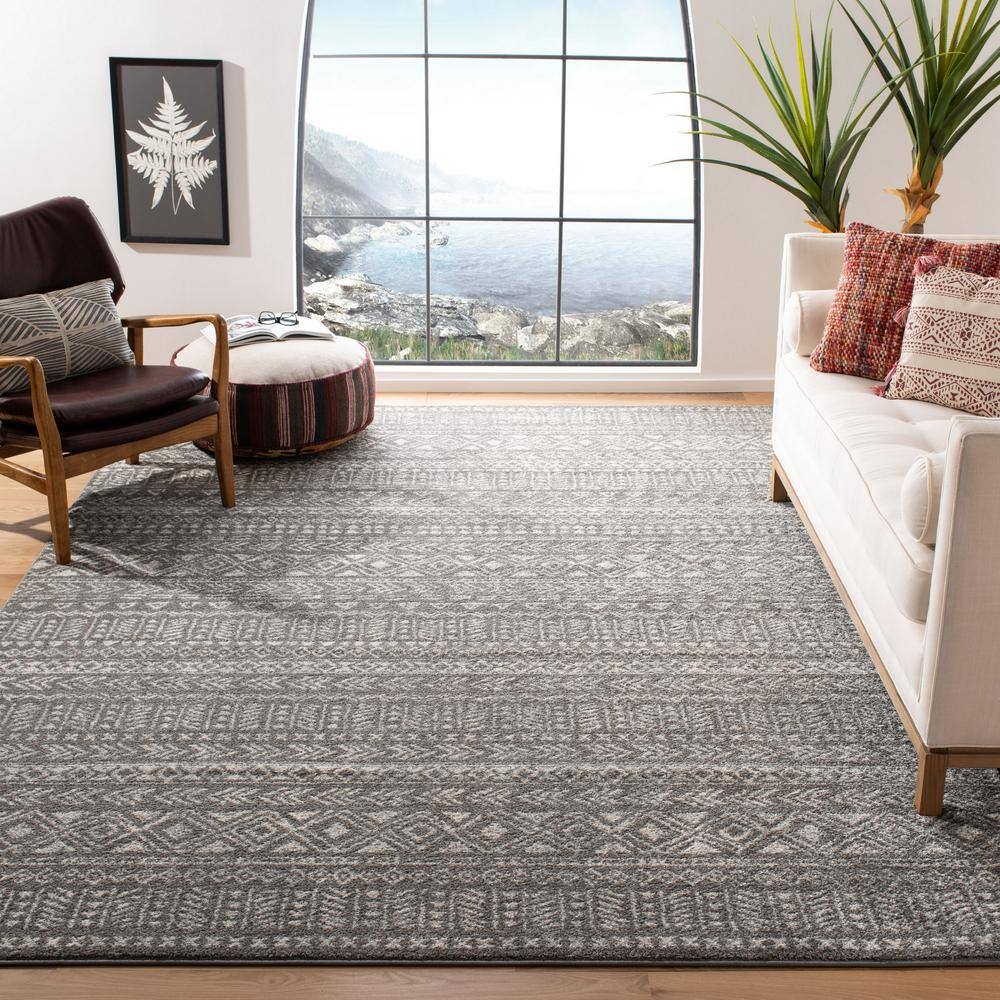 Tulum 10 X 13 Dark Gray/Ivory Geometric Area Rug price history on PriceWatchPro
