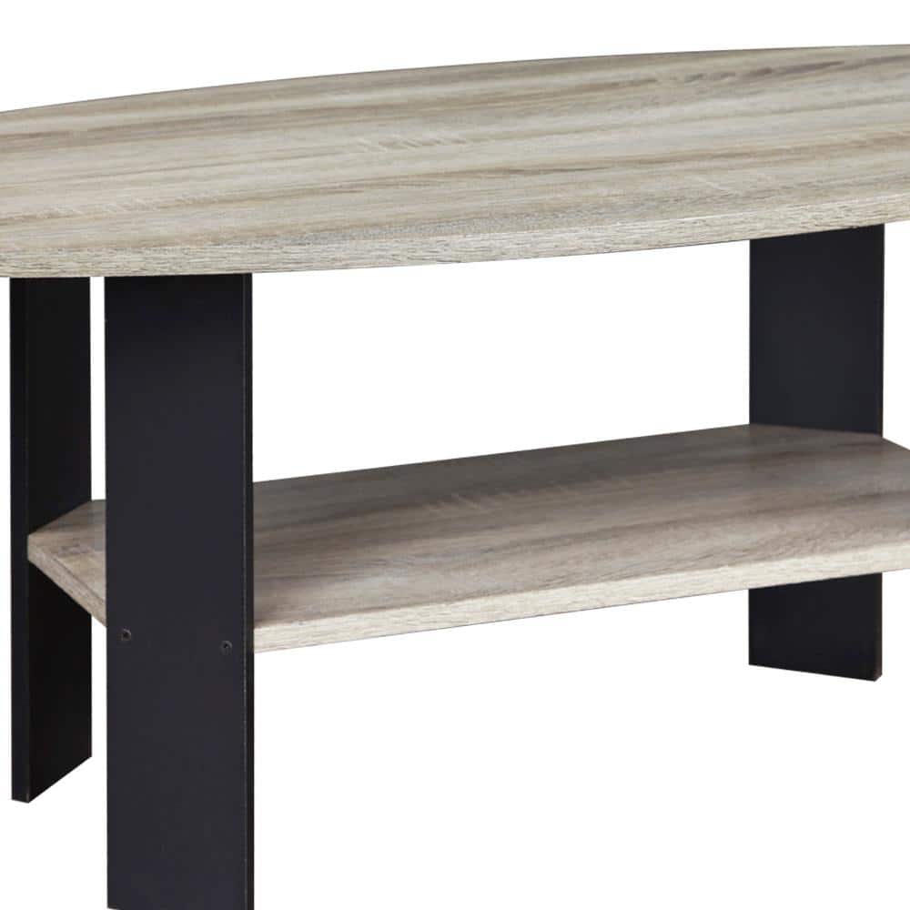 Eco-Friendly Modern Rectangular Coffee Table in French Oak Grey