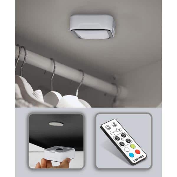Defiant 40 Lumens Accent Light Combo With Remote Control 6 Pack 90101 The Home Depot