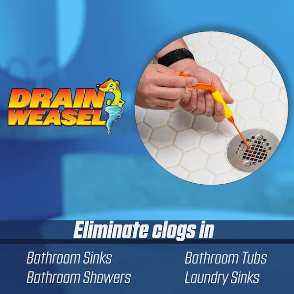 FlexiSnake Drain Weasel Hair Clog Tool 6-Pack Starter Kit for