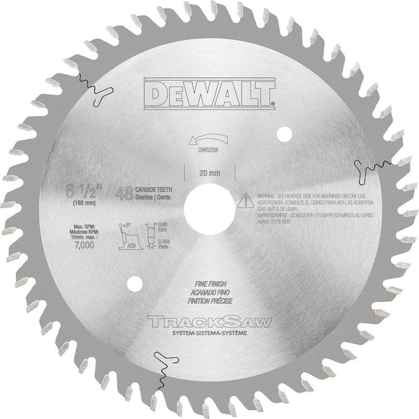 DEWALT 48-Teeth Precision Ground Woodworking Blade for TrackSaw System