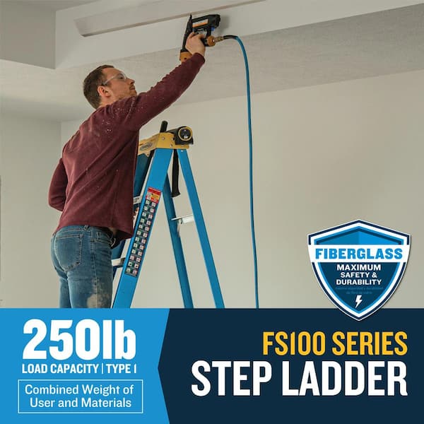 4 ft. Fiberglass Step Ladder (8 ft. Reach Height) with 250 lb. Load Capacity Type I Duty Rating