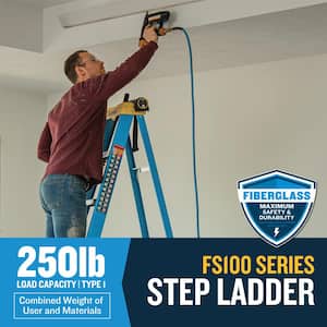 4 ft. Fiberglass Step Ladder (8 ft. Reach Height) with 250 lb. Load Capacity Type I Duty Rating