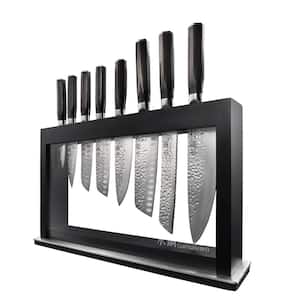 DAMASHIRO EMPEROR 9-Piece Stainless Steel Knife Set with Hisa Knife Block