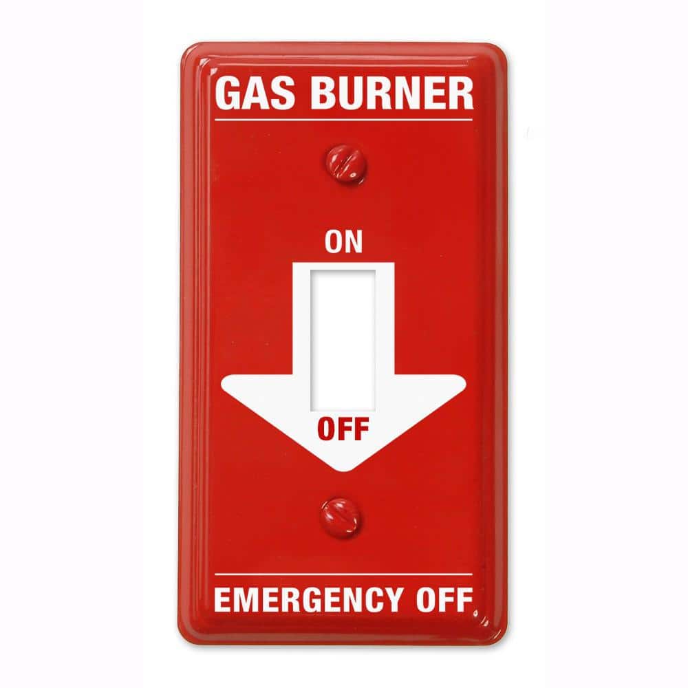 Utility Gas Burner 1-Gang Red Toggle Metal Wall Plate price history on PriceWatchPro