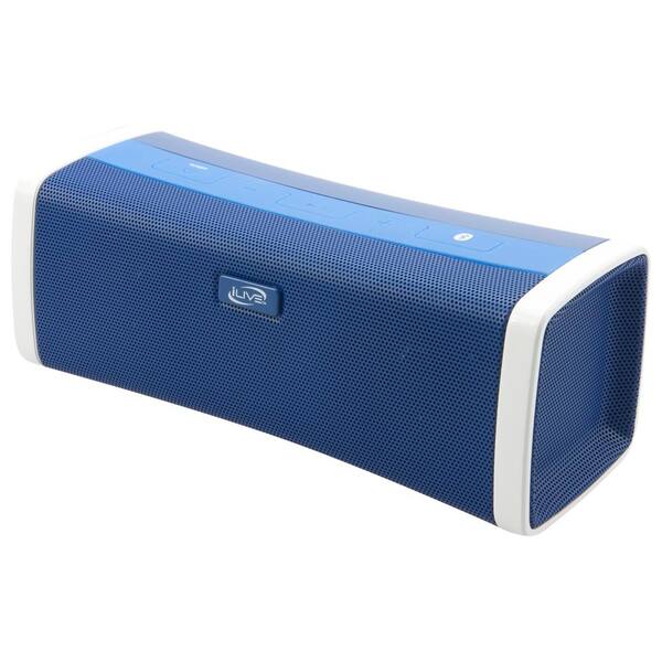 iLive Portable Bluetooth Speaker with Rechargeable Battery, Blue