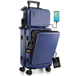 U.S. Traveler Forza Navy Softside Rolling Suitcase Luggage Set (2-Piece)  US08141N - The Home Depot