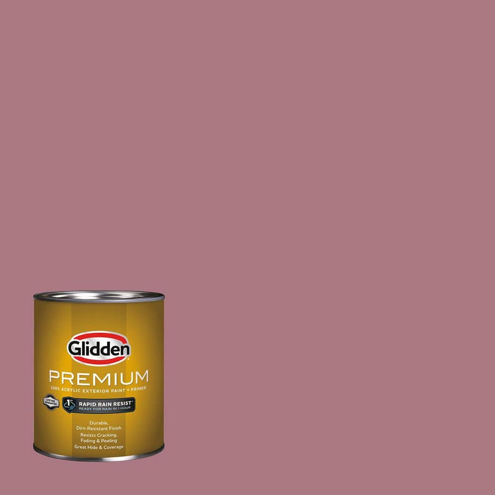 Glidden Premium 1 qt. PPG1049-5 Mauve Madness Flat/Matte Exterior