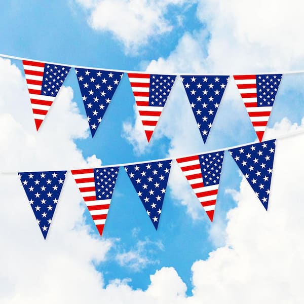 G128 0.58 ft. x 0.67 ft. Polyester USA Pennant Standard Printed Flag 150D (1-Pack)