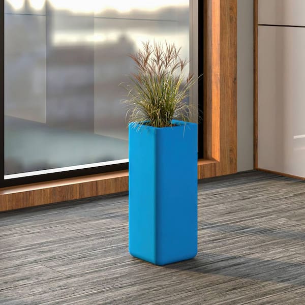 Marquee 20 in. Height Fiberstone Planter, Modern Rectangular Planter Pot for Indoor and Outdoor