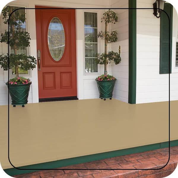 5 gal. #350F-5 Camel Low-Lustre Enamel Interior/Exterior Porch and Patio Floor Paint