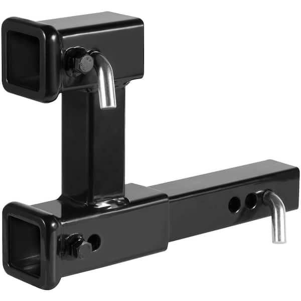 VEVOR Dual Hitch Extension, for 2 in. Trailer Hitch Receiver, Hitch Adapter Extender to 10 in