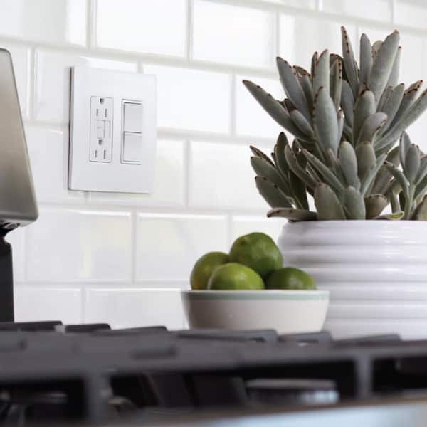 radiant 15 Amp 120-Volt 2-Switch Single-Pole plus Single-Pole Combination Decorator Rocker Light Switch, White