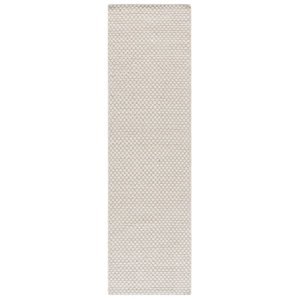 Vermont 2 ft. x 8 ft. Ivory Pebble Weave Runner Rug