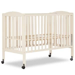 Folding French White Full Size Crib