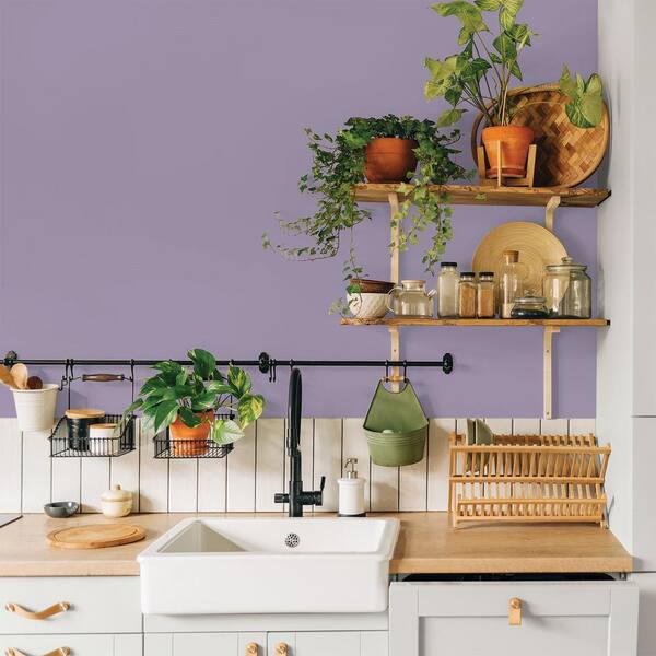 Glidden Premium 5 gal. PPG1174-5 Smoky Grape Satin Interior Paint