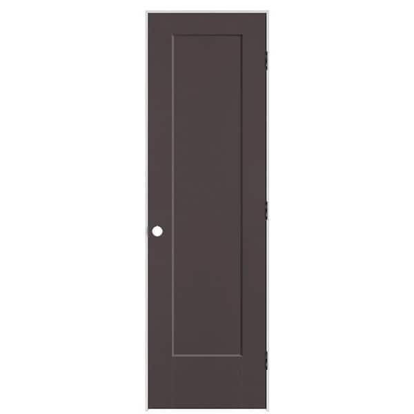 Masonite 24 in. x 80 in. 1-Panel Lincoln Park Left-Hand Solid Core Willow Wood Molded Composite Single Prehung Interior Door