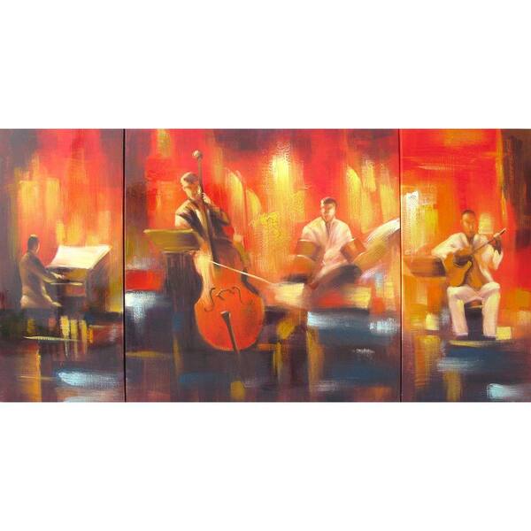 Yosemite Home Decor 32 in. x 63 in. "Musicality" Hand Painted Canvas Wall Art