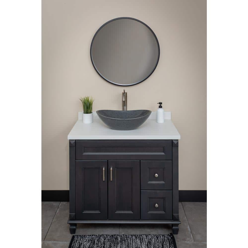 Sesame Gray Granite 20'' Canoe Vessel Sink