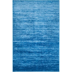 Adirondack Light Blue/Dark Blue 4 ft. x 6 ft. Solid Area Rug