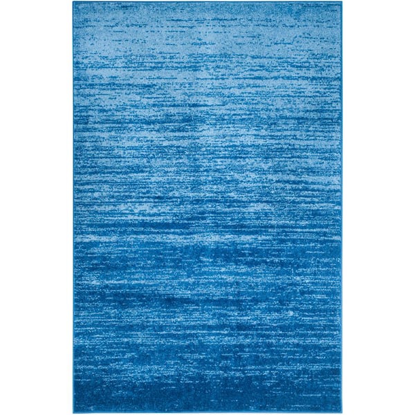 SAFAVIEH Adirondack Light Blue/Dark Blue Solid Color 5 ft. x 8 ft. Striped Area Rug
