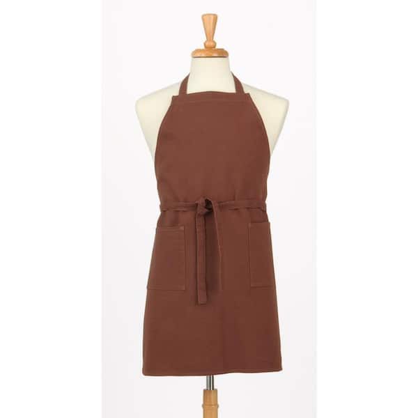 ASD Living Two Pocket Cotton Canvas Chef's Apron, Brown