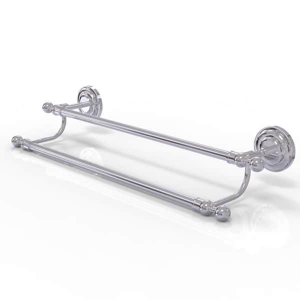 Allied Brass Que New Collection 36 in. Double Towel Bar in Polished Chrome