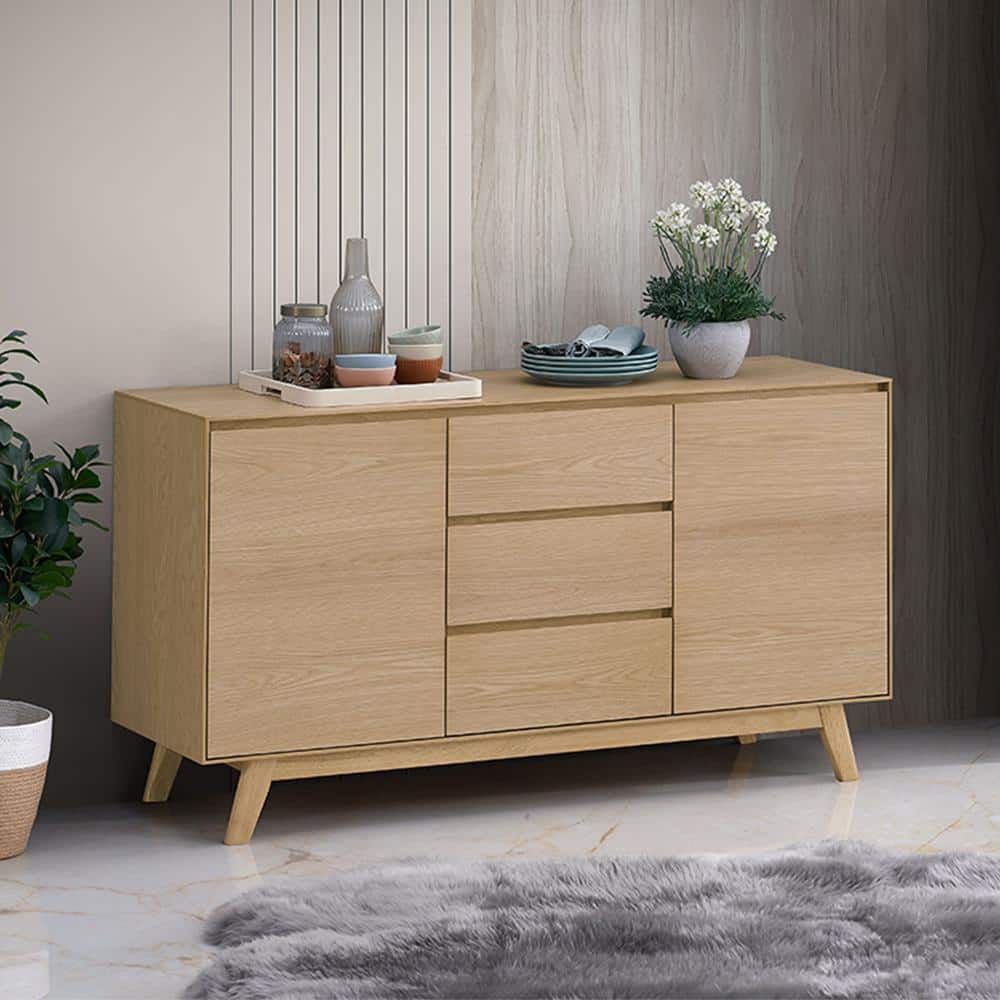 Acme Furniture Kasem Oak Finish Wood 18 in. Sideboard with