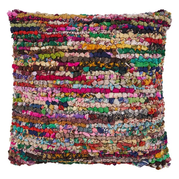 Unbranded Lucia Motley Multicolored Graphic Stain Resistant Polyester 26 in. x 26 in. Indoor Throw Pillow
