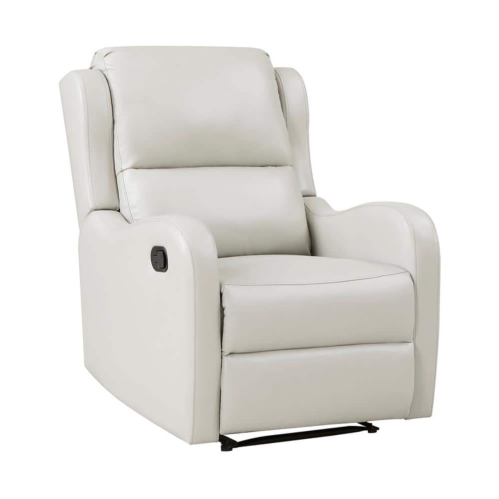 Laurel Taupe Faux Leather Manual Recliner
