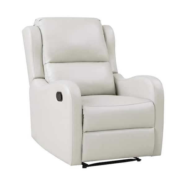 Lazzara Laurel Taupe Faux Leather Manual Recliner