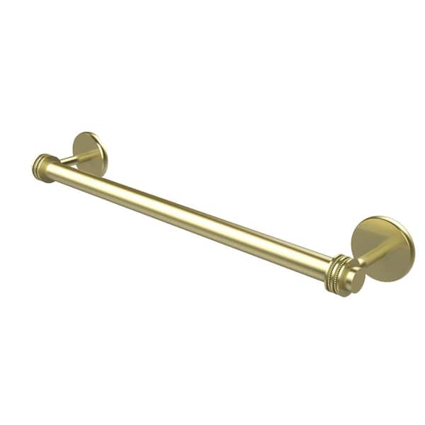 Allied Brass Satellite Orbit Two Collection 36 in. Towel Bar with Dotted Detail in Satin Brass