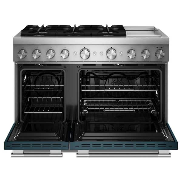 KitchenAid 48 in. 6 Burners Freestanding Double Oven Dual Fuel
