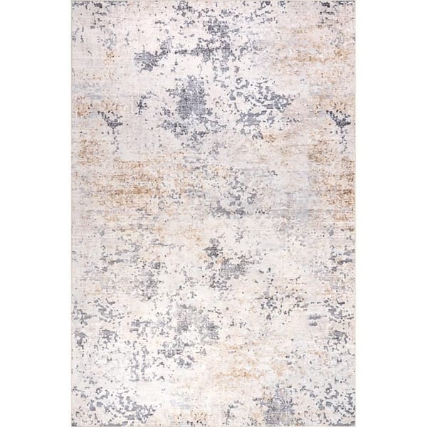 Ruth Splatter Spill Proof Washable Ivory 5 ft. x 8 ft. Indoor Area Rug