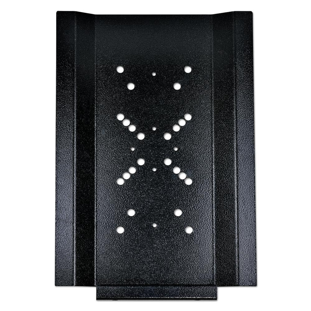 Black Steel Locking Post-Mount Security Mailbox