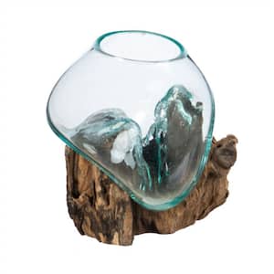 Small Glass Planter on Driftwood