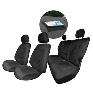 Black Car Seat Covers Set Universal Auto Seat Protection for