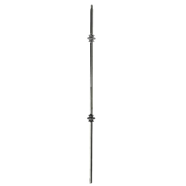 arteferro 44 in. x 1 5/9 in. Double Knuckle Warm Nickel Powder Coated Wrought Iron Metal Stair Baluster