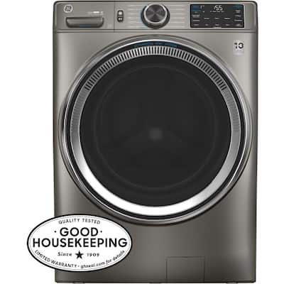 4.8 cu. ft. Satin Nickel Front Load Washing Machine with OdorBlock UltraFresh Vent System with Sanitize and Allergen