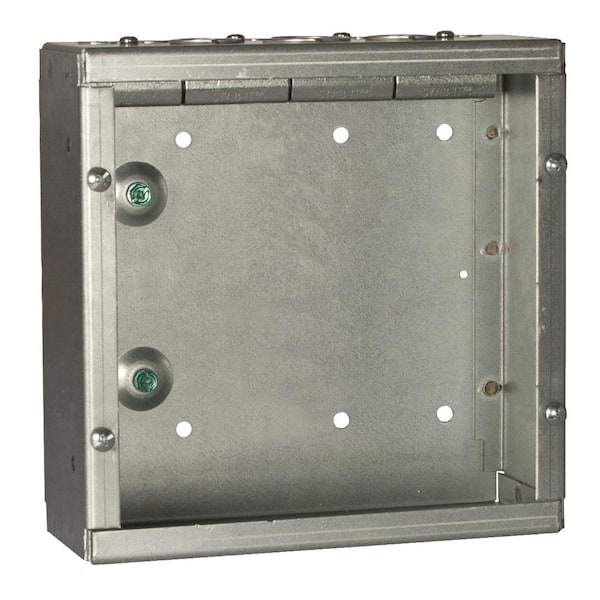 RACO 8 in. x 8 in. NEMA 1 Grand Slam Junction Box with Built-In STAB-IT Clamps with No Knockouts
