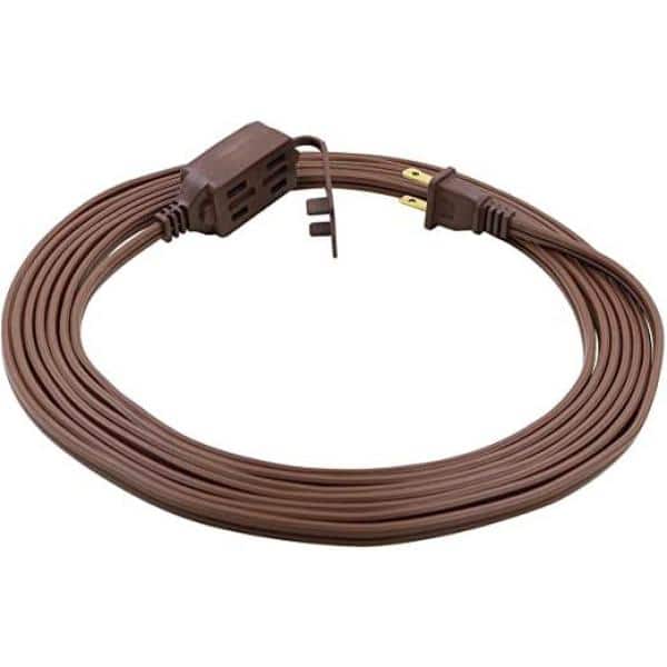 GE 9 ft. 2-Wire 16-Gauge Polarized Indoor Extension Cord, Brown 51942 - The  Home Depot